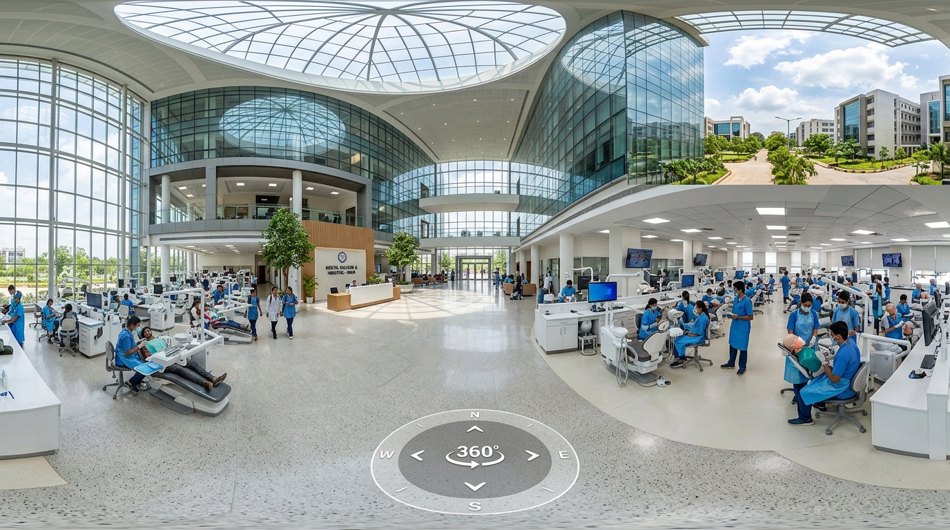 Preview illustration of dental facilities and campus spaces